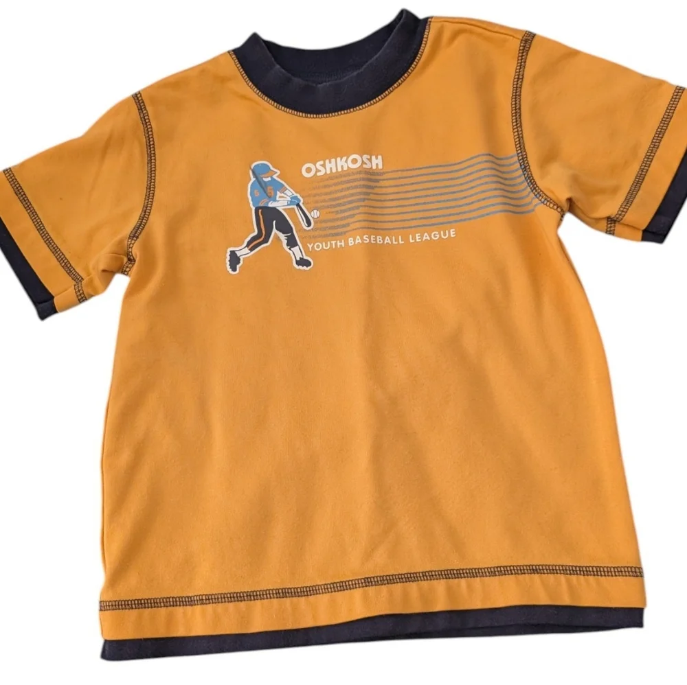 Vintage OshKosh B'gosh Youth Baseball League‎ Ringer Tee 4T